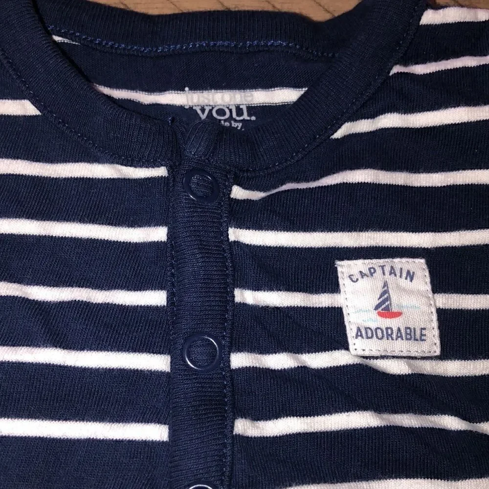 Captain 👩‍✈️ 👩‍✈️ Adorable! Carters Onesie Snap Bottom for Easy In and Out.